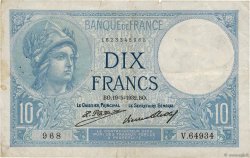 10 Francs MINERVE FRANCE  1932 F.06.16