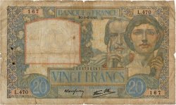 20 Francs TRAVAIL ET SCIENCE FRANCE  1940 F.12.03