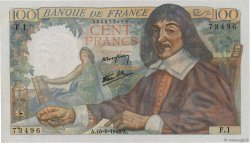 100 Francs DESCARTES FRANCE  1942 F.27.01