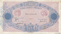 500 Francs BLEU ET ROSE FRANCE  1915 F.30.22