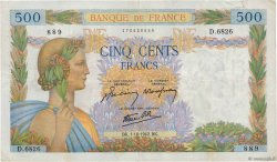 500 Francs LA PAIX FRANCE  1942 F.32.41