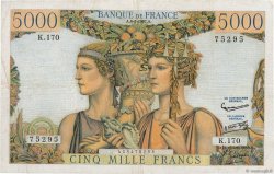 5000 Francs TERRE ET MER FRANCE  1957 F.48.16