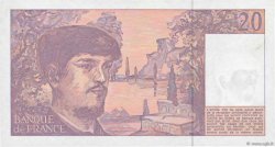 20 Francs DEBUSSY à fil de sécurité FRANCE  1992 F.66bis.03 pr.NEUF