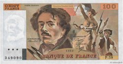 100 Francs DELACROIX modifié FRANCE  1982 F.69.06