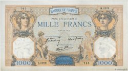 1000 Francs CÉRÈS ET MERCURE type modifié FRANCIA  1938 F.38.11 SPL