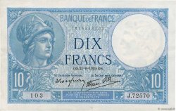 10 Francs MINERVE modifié FRANCE  1939 F.07.08 TTB