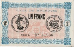 1 Franc FRANCE regionalism and miscellaneous Mulhouse 1918 JP.132.02 XF+