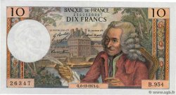 10 Francs VOLTAIRE Grand numéro FRANCE  1973 F.62.65 XF