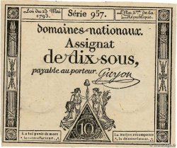10 Sous variété FRANCIA  1793 Ass.40c