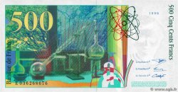 500 Francs PIERRE ET MARIE CURIE FRANCE  1996 F.76.03 pr.NEUF