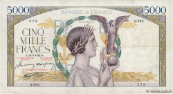 5000 Francs VICTOIRE Impression à plat FRANCE  1942 F.46.35 TB