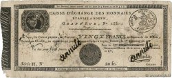 20 Francs Annulé FRANCIA  1801 PS.245a q.B