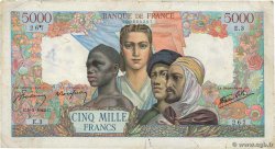 5000 Francs EMPIRE FRANÇAIS Petit numéro FRANCIA  1942 F.47.01 B