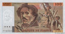100 Francs DELACROIX 442-1 & 442-2 FRANKREICH  1995 F.69ter.02c