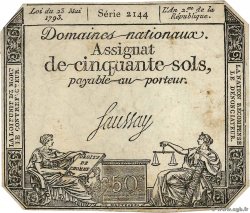 50 Sols variété FRANCE  1793 Ass.42b TB+