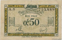 0,50 Franc FRANCE Regionalismus und verschiedenen  1918 JP.135.04 S