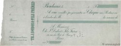 Francs Non émis FRANCE régionalisme et divers Bordeaux 1880 DOC.Chèque