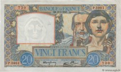 20 Francs TRAVAIL ET SCIENCE FRANCE  1941 F.12.18