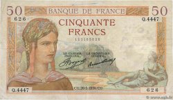 50 Francs CÉRÈS FRANCE  1936 F.17.26 F