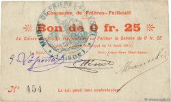 25 Centimes FRANCE Regionalismus und verschiedenen Frières-Faillouël 1915 JP.02-1025 SS