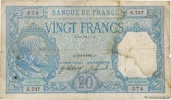 20 Francs BAYARD FRANCE  1916 F.11.01