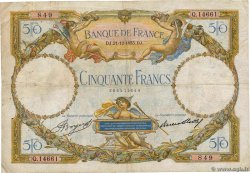 50 Francs LUC OLIVIER MERSON type modifié FRANCE  1933 F.16.04 F