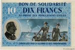10 Francs BON DE SOLIDARITÉ FRANCE Regionalismus und verschiedenen  1941 KL.07C VZ+