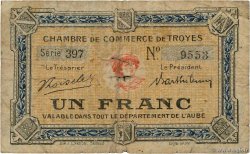 1 Franc FRANCE Regionalismus und verschiedenen Troyes 1918 JP.124.12 SGE