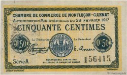 50 Centimes FRANCE regionalismo e varie Montluçon, Gannat 1917 JP.084.28 BB