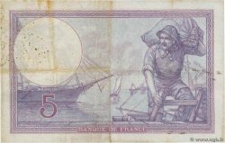 5 Francs FEMME CASQUÉE FRANCE  1918 F.03.02 pr.TTB