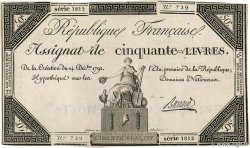 50 Livres FRANCIA  1792 Ass.39a MB