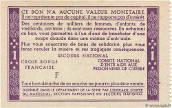 1 Franc BON DE SOLIDARITÉ FRANCE regionalism and miscellaneous  1941 KL.02B2 AU+