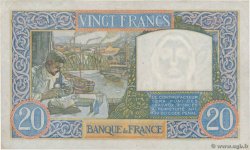 20 Francs TRAVAIL ET SCIENCE FRANCE  1940 F.12.08 VF+