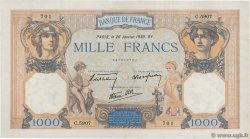 1000 Francs CÉRÈS ET MERCURE type modifié FRANCE  1939 F.38.33 XF