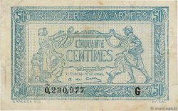 50 Centimes TRÉSORERIE AUX ARMÉES 1917 FRANCE  1917 VF.01.07 pr.TTB