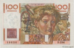 100 Francs JEUNE PAYSAN FRANKREICH  1949 F.28.22 VZ+