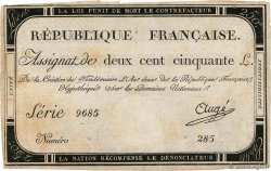 250 Livres FRANCIA  1793 ass.45a q.BB