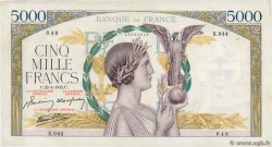 5000 Francs VICTOIRE Impression à plat FRANCE  1942 F.46.37 pr.TTB