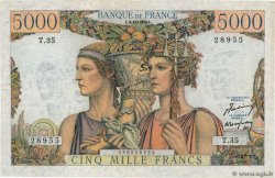 5000 Francs TERRE ET MER FRANCIA  1949 F.48.02 BB