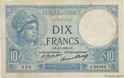 10 Francs MINERVE FRANCE  1928 F.06.13 VF