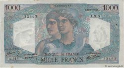 1000 Francs MINERVE ET HERCULE FRANKREICH  1946 F.41.16 SS