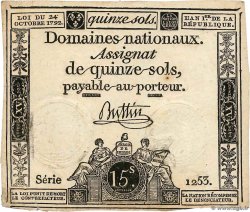 15 Sols FRANCE  1792 Ass.35a TTB