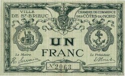 1 Franc FRANCE régionalisme et divers Saint-Brieuc 1918 JP.111.06 SUP