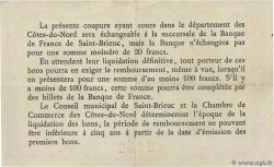 1 Franc FRANCE regionalismo e varie Saint-Brieuc 1918 JP.111.06 SPL