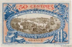 50 Centimes FRANCE regionalism and miscellaneous Roanne 1917 JP.106.15 VF