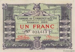 1 Franc FRANCE regionalism and various Saint-Die 1920 JP.112.19 VF+