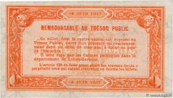 1 Franc FRANCE regionalism and miscellaneous Agen 1917 JP.002.14 VF