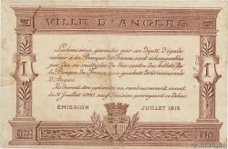 1 Franc FRANCE regionalismo y varios Angers  1915 JP.008.06 BC