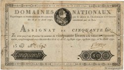 50 Livres FRANCE  1792 Ass.28a B