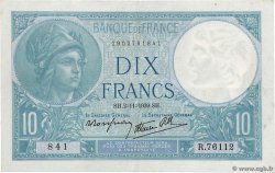 10 Francs MINERVE modifié FRANCE  1939 F.07.14 TTB